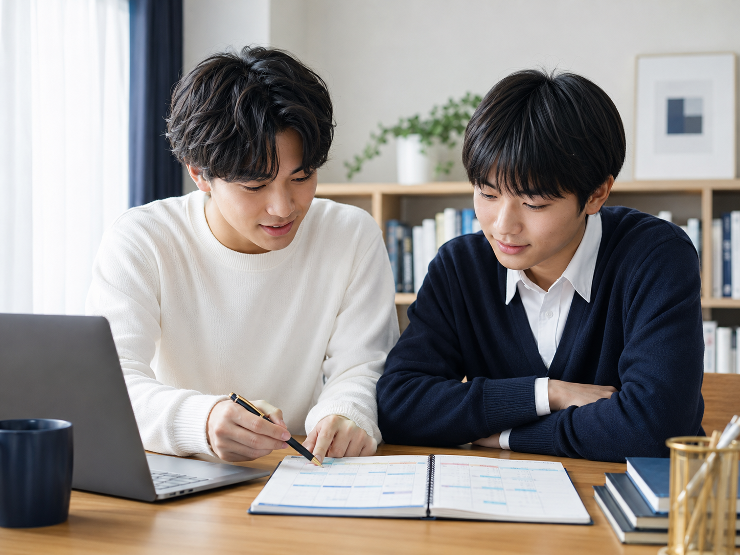 お子様専用の学習計画を作成する様子